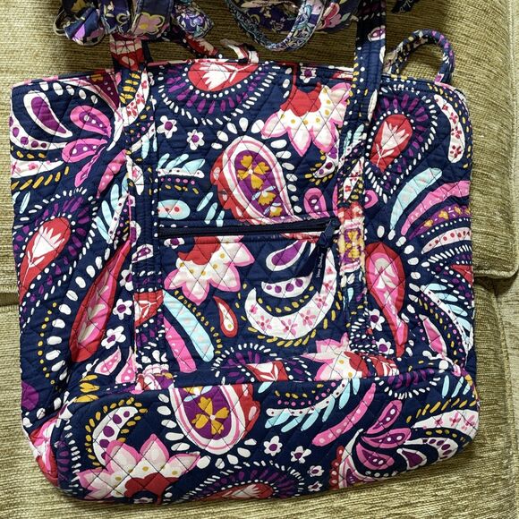 Lot Purple Tones Craft Repair Vera Bradley Bags Lot Shoulder Totes Bags - Picture 8 of 8